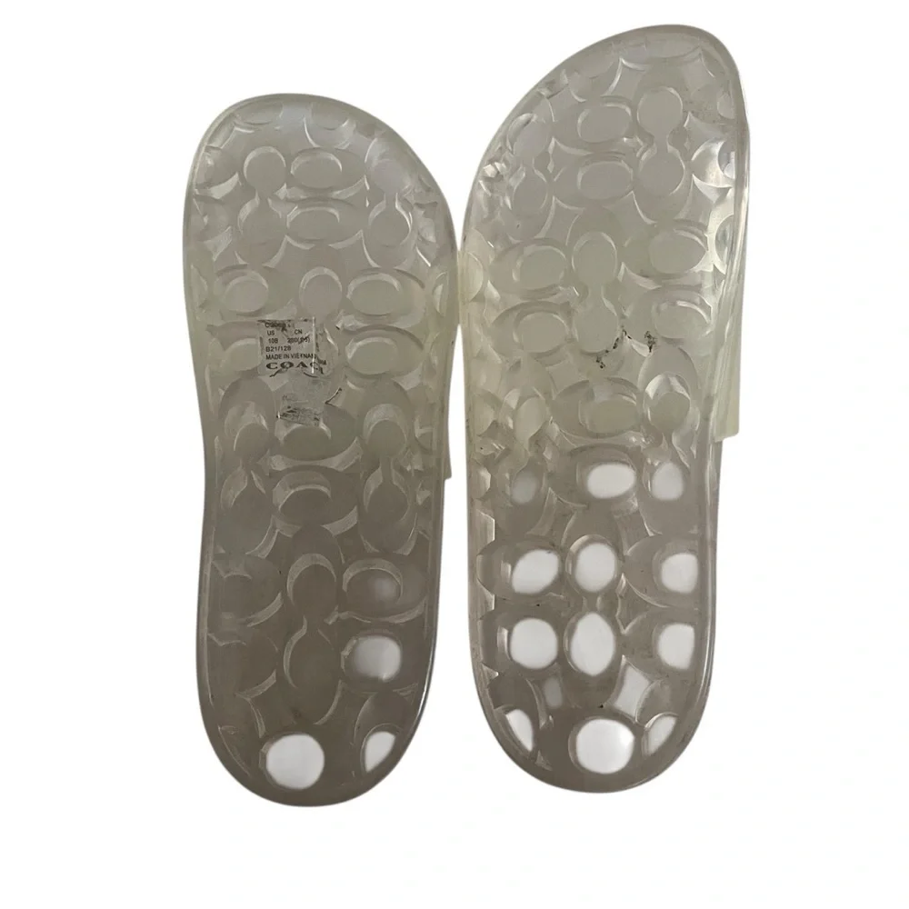 Coach Clear Slide Sandals Women Size 10